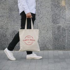 BORSA IN COTONE GREZZO