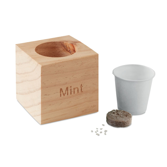 EcoCube, menta in cubo di legno - immagine 4