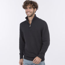 FELPA ZIP IN COTONE RIGENERATO