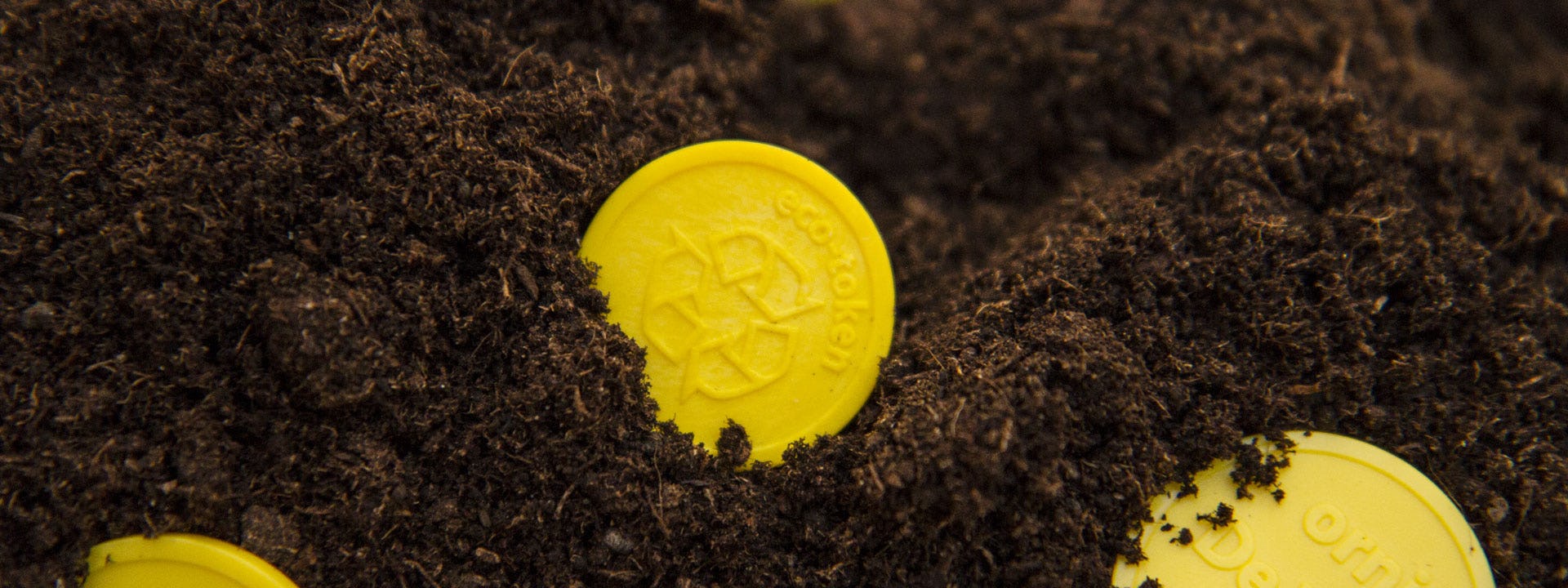 Gettone biodegradabile in amido da bucce di patata