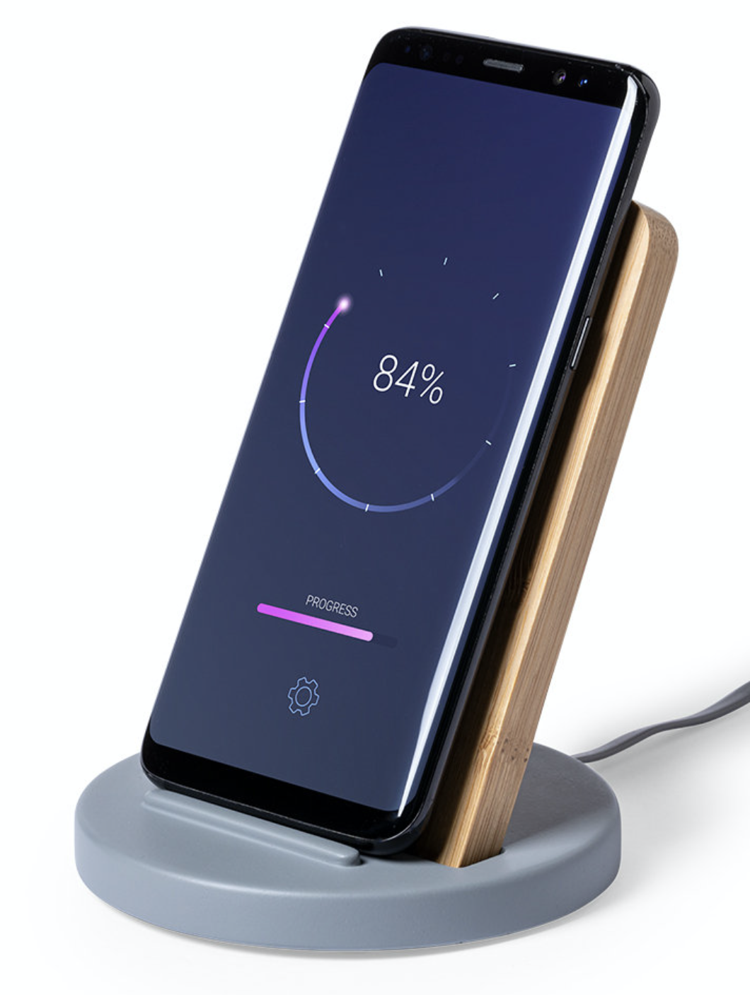Caricabatterie wireless con funzione di supporto per smartphone. - immagine 2