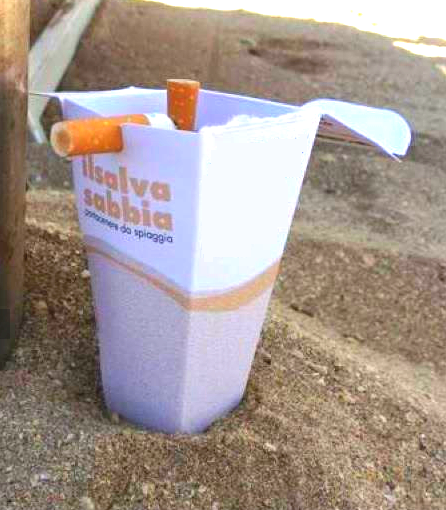 Posacenere da Spiaggia in Cartone Personalizzato 100% Bio | Gadget Ecologico Riciclabile per Eventi e Stabilimenti Balneari - immagine 5