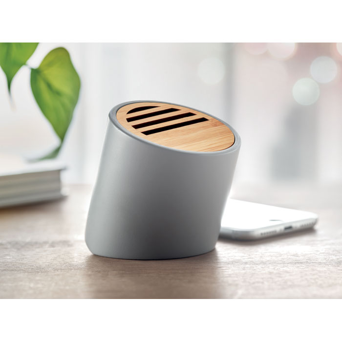 SPEAKER BLUETOOTH 5.0 IN CALCESTRUZZO E BAMBOO