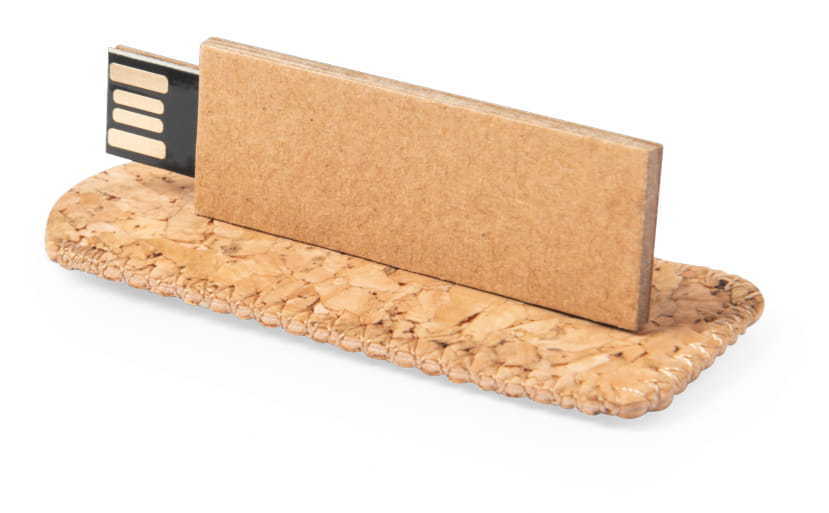 USB 16 giga in cartone con custudia in sughero - immagine 2