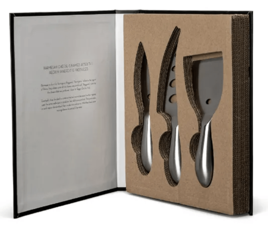 Set coltelli da formaggio in confezione libro