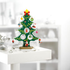 ALBERO DI NATALE DECORATO TUTTO LEGNO