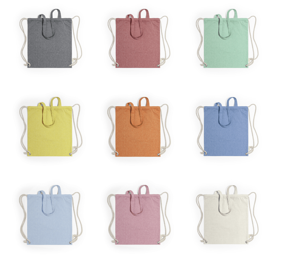 Zaino borsa VINTAGE in tessuto riciclato - immagine 7