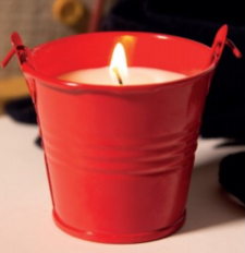 Candela In Secchiello Metallo