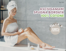 ASCIUGAMANI SPUGNA BORDATI IN COTONE