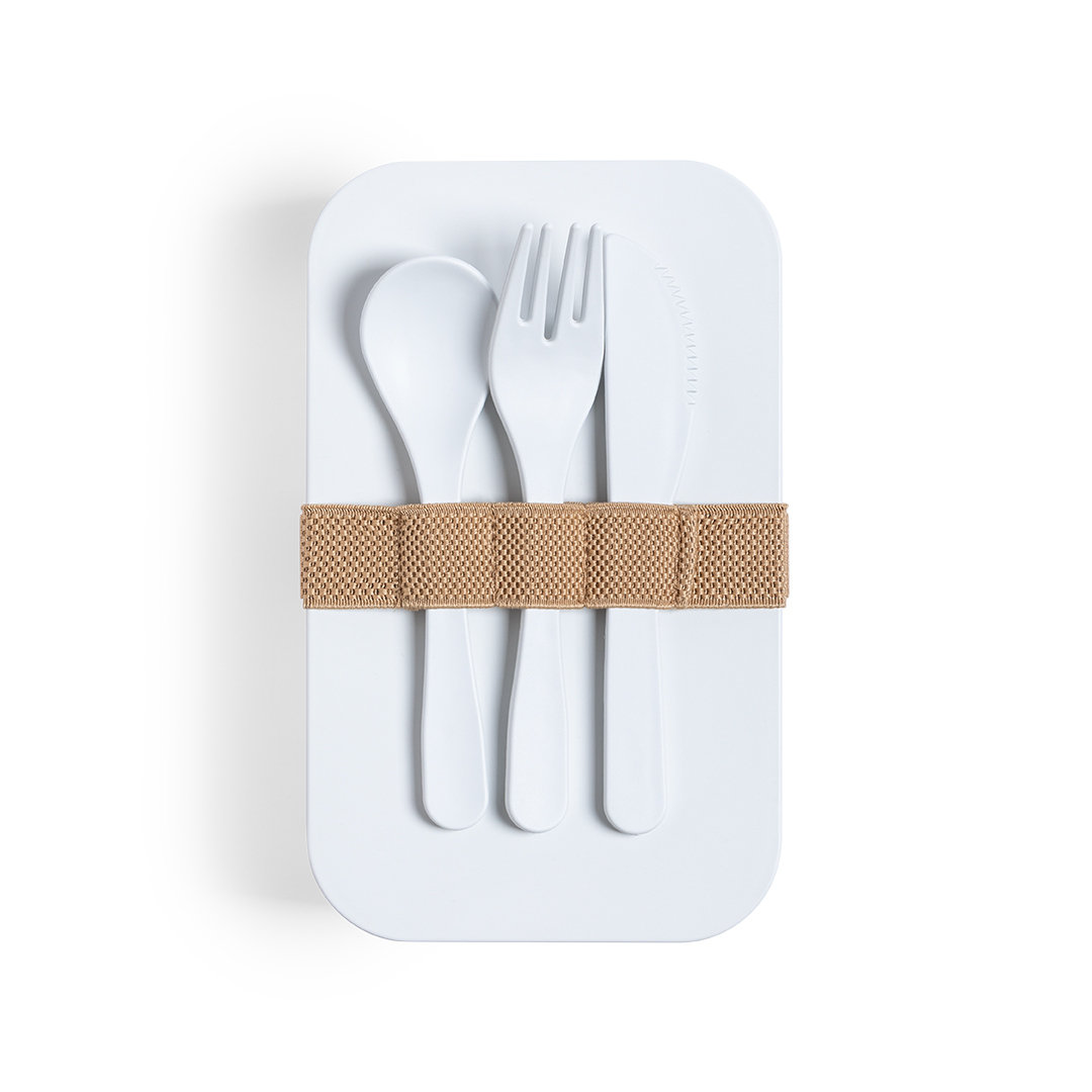 Porta pranzo e posate in PLA biodegradabile - immagine 2