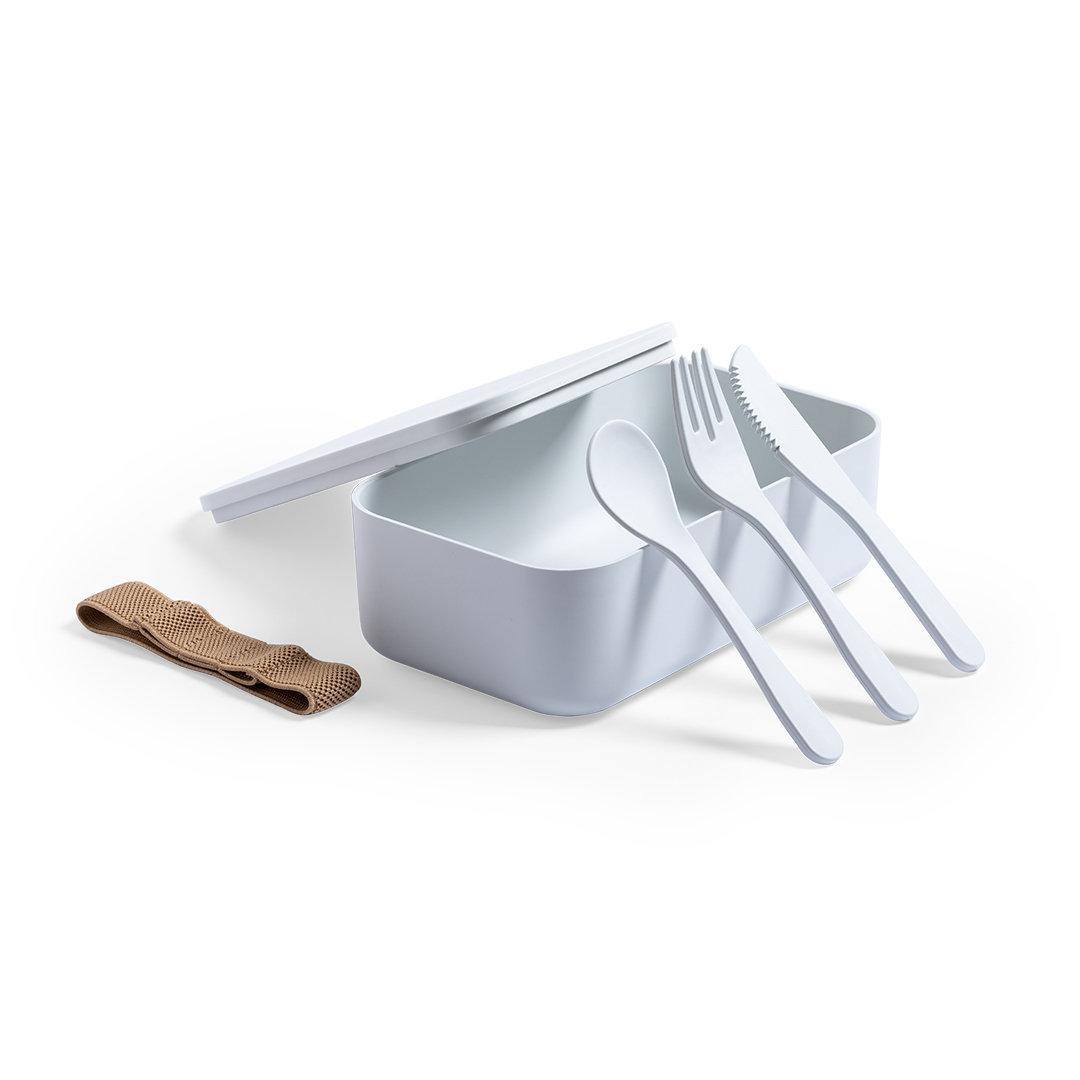 Porta pranzo e posate in PLA biodegradabile - immagine 3