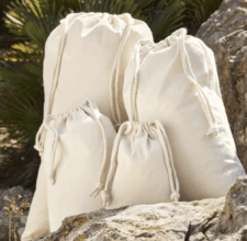 Sacchetti In Cotone Grezzo Naturale