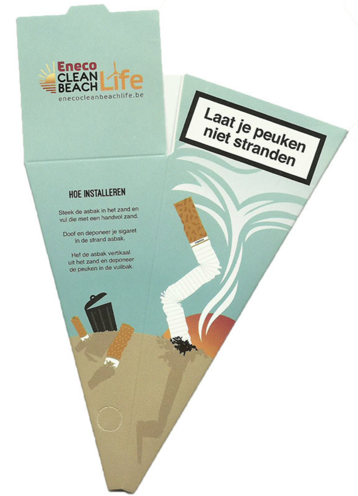 Posacenere da Spiaggia in Cartone Personalizzato 100% Bio | Gadget Ecologico Riciclabile per Eventi e Stabilimenti Balneari - immagine 9