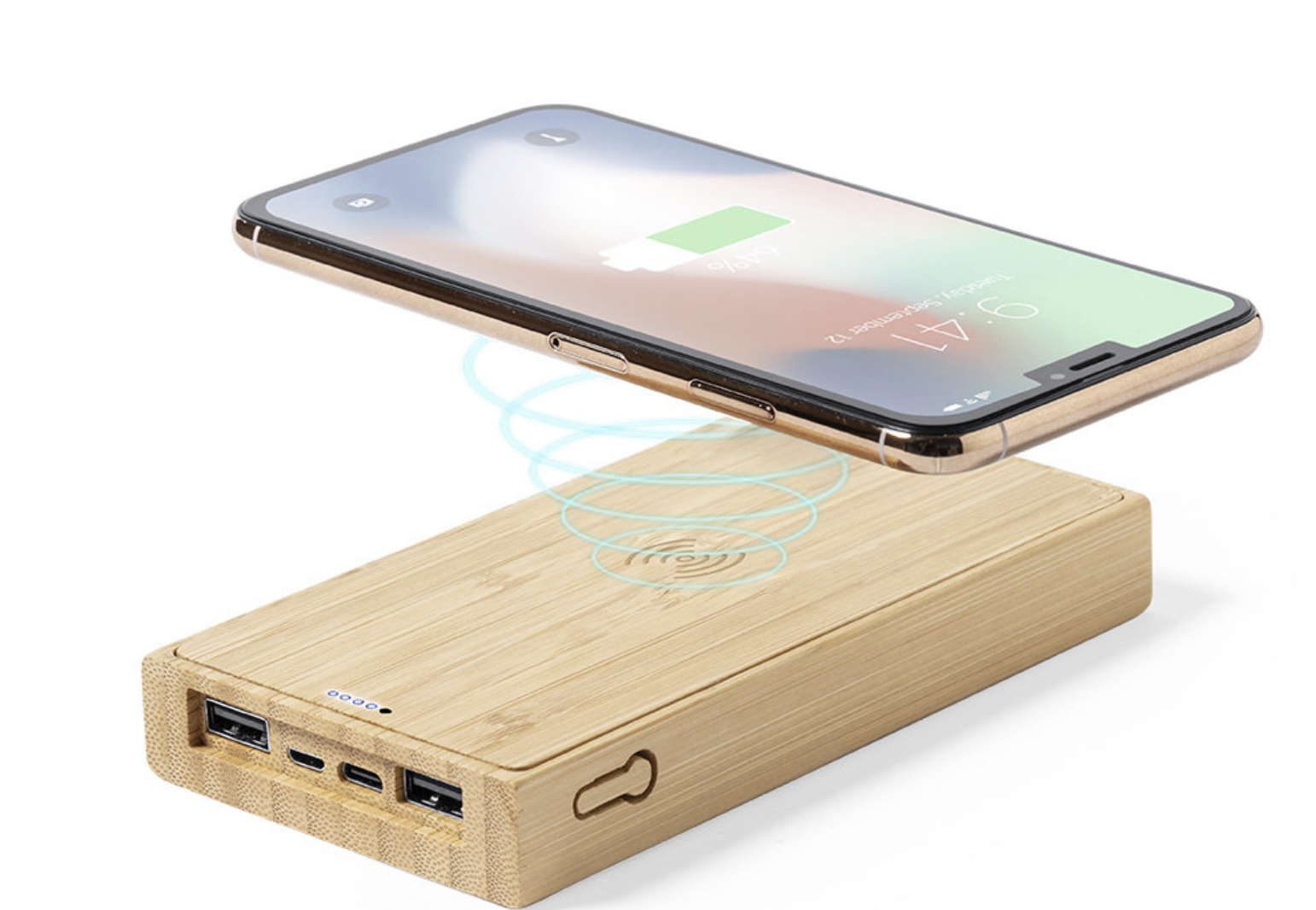 Power bank solare in bamboo - immagine 2