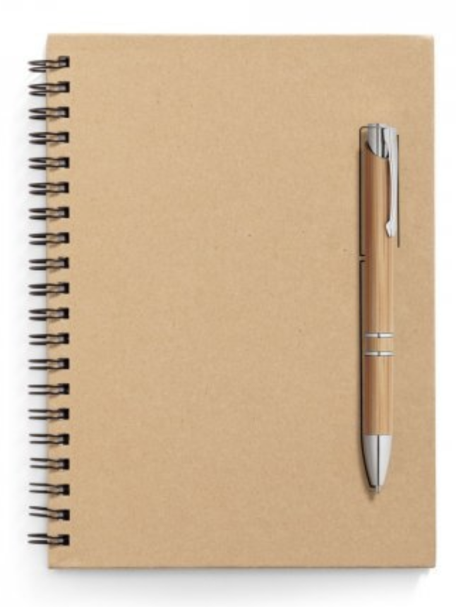 NOTEBOOK IN CARTA PIETRA CON PORTA PENNE CALAMITATO - immagine 2