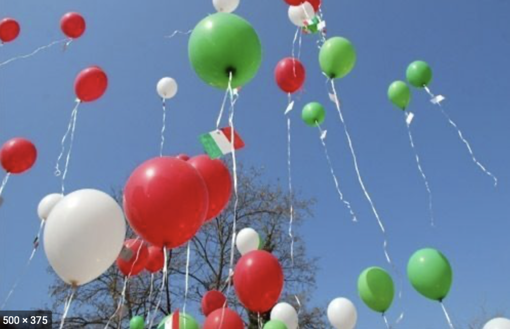 Tricolore palloncini biodegradabile mande in Italy - immagine 3