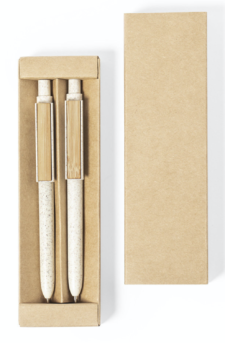 Set Natura Penna E Portamina In Fibra Vegetale