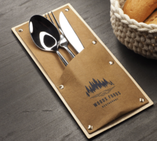 PORTA POSATE IL LEGNO E CARTA LAVABILE