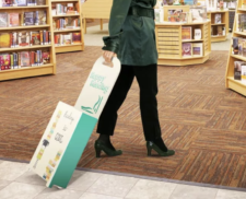 Trolley In Cartone Da Riciclo Con Ruote