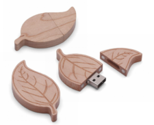 USB Foglia In Legno