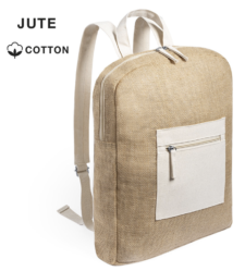 Eco Zaino In Juta E Cotone