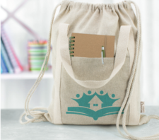 Borsa/zaino In Cotone Riciclato