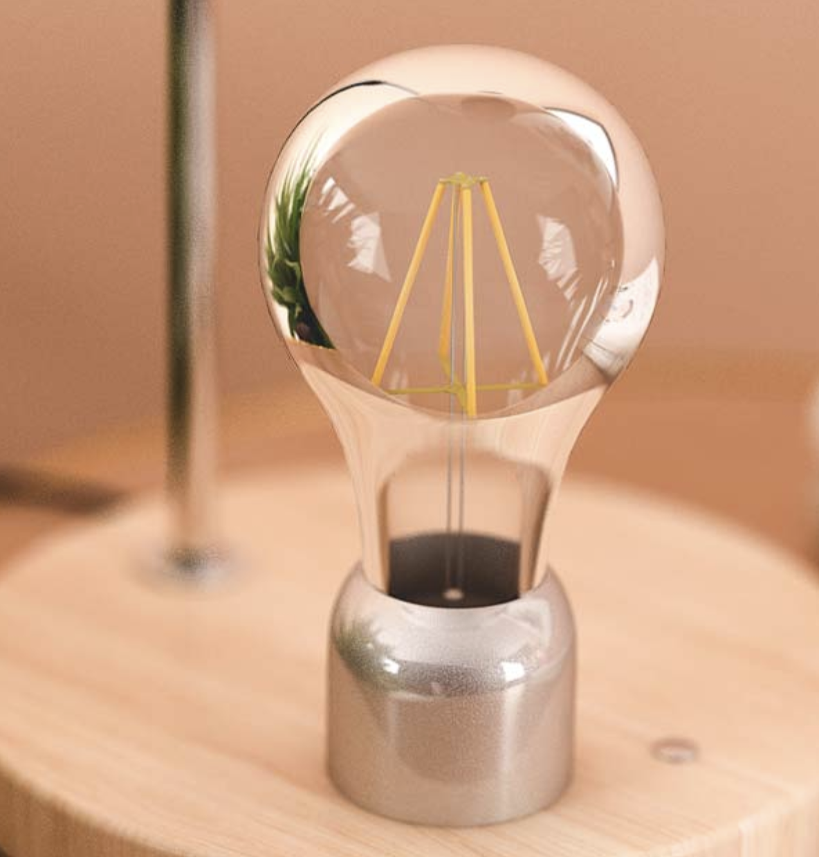 Lampada levitante che si basa sul magnetismo - immagine 3