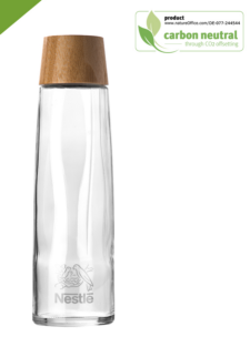 Borraccia In Vetro Riciclato E Tappo In Bamboo