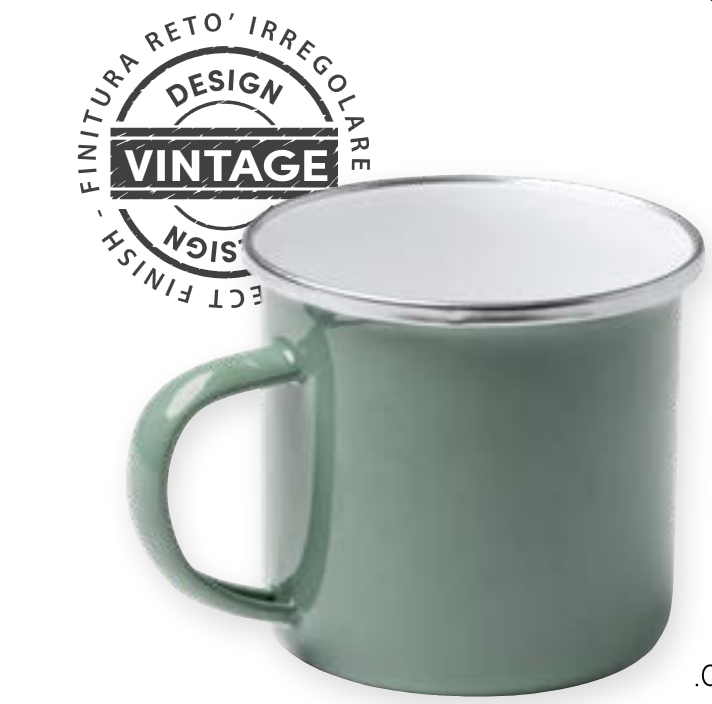 Tazza in metallo smaltato vintage 380 ML - immagine 2