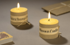Set Di 2 Candele Realizzate Con Recupero Da Scarti Di Cera D’api Naturale