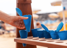 Posacenere Spiaggia Riutilizzabile “Save The Planet” In Polistirene Riciclabile | Gadget Ecologico Personalizzabile