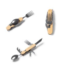 Set Posate In Bamboo Coltellino Multiuso