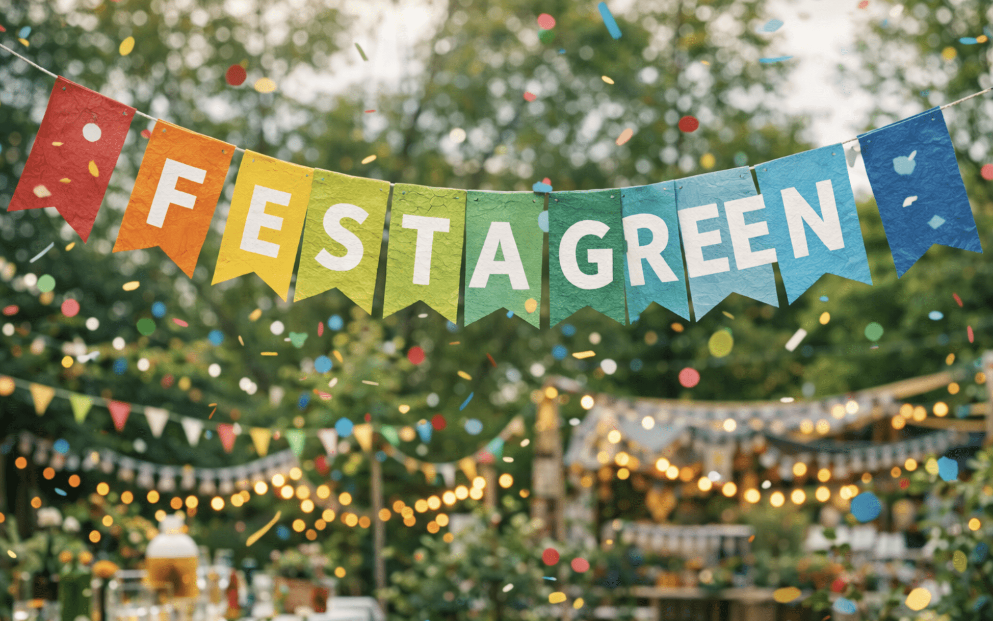 Filo di Festoni in Carta Full Color Ecosostenibile – Decorazioni Sostenibili per Eventi - immagine 6