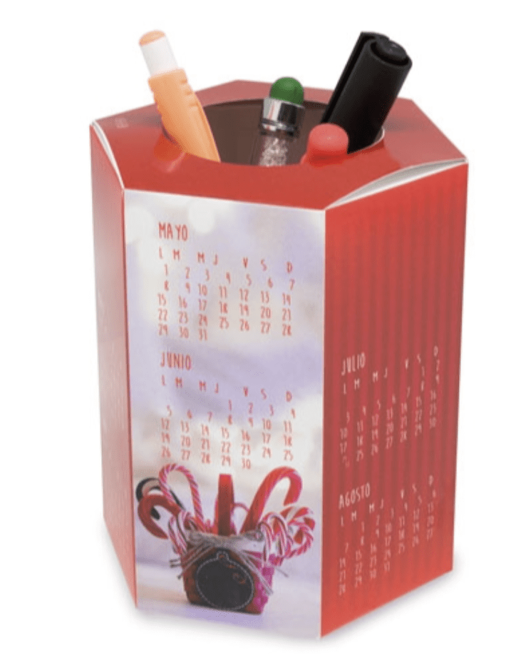 Portapenne in cartone riciclato personalizzato full color - immagine 3