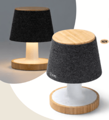 Eco Lampada E Altoparlante In Bamboo E R-pet