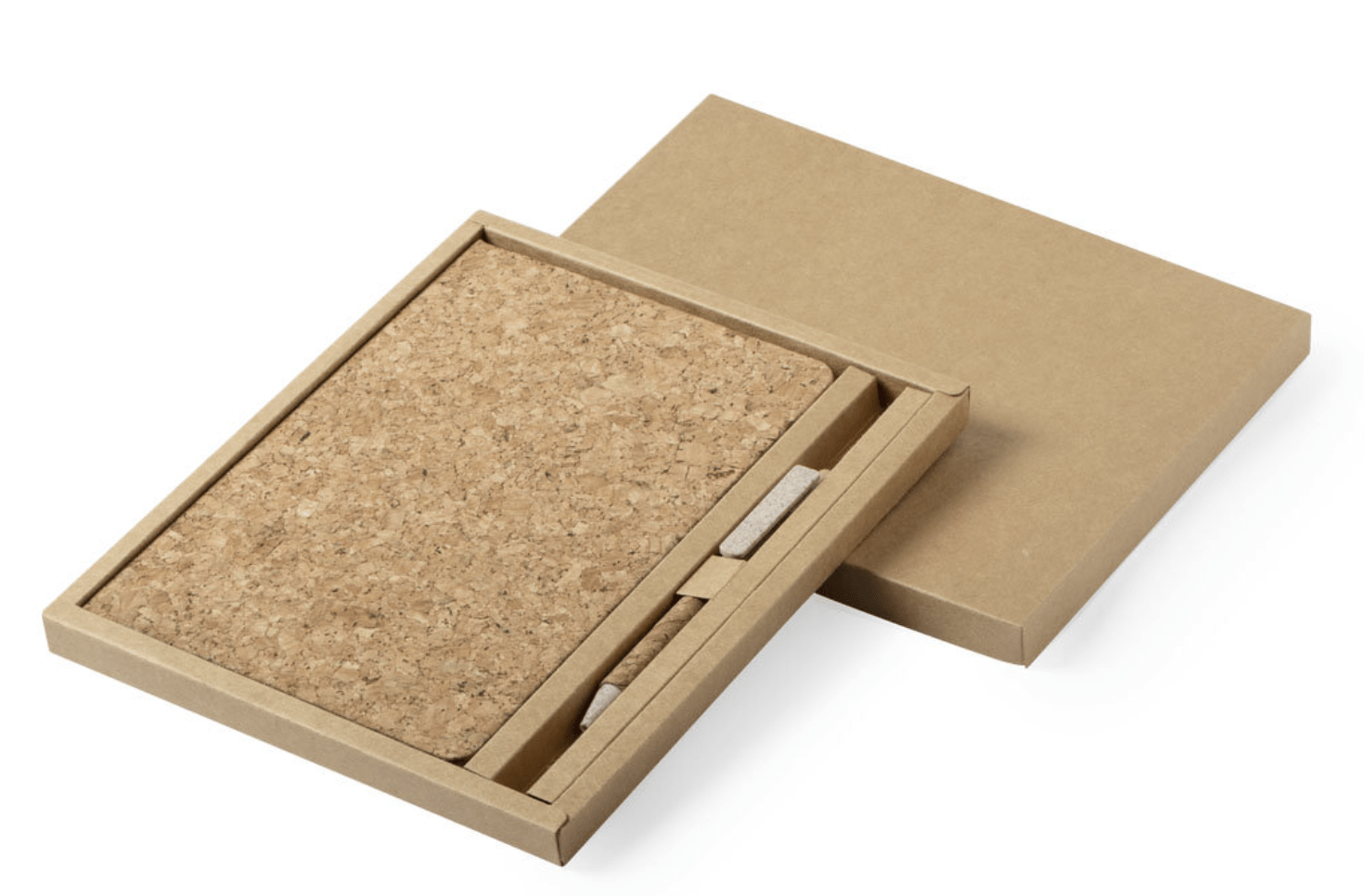Set blocco notes e penna in sughero - immagine 2