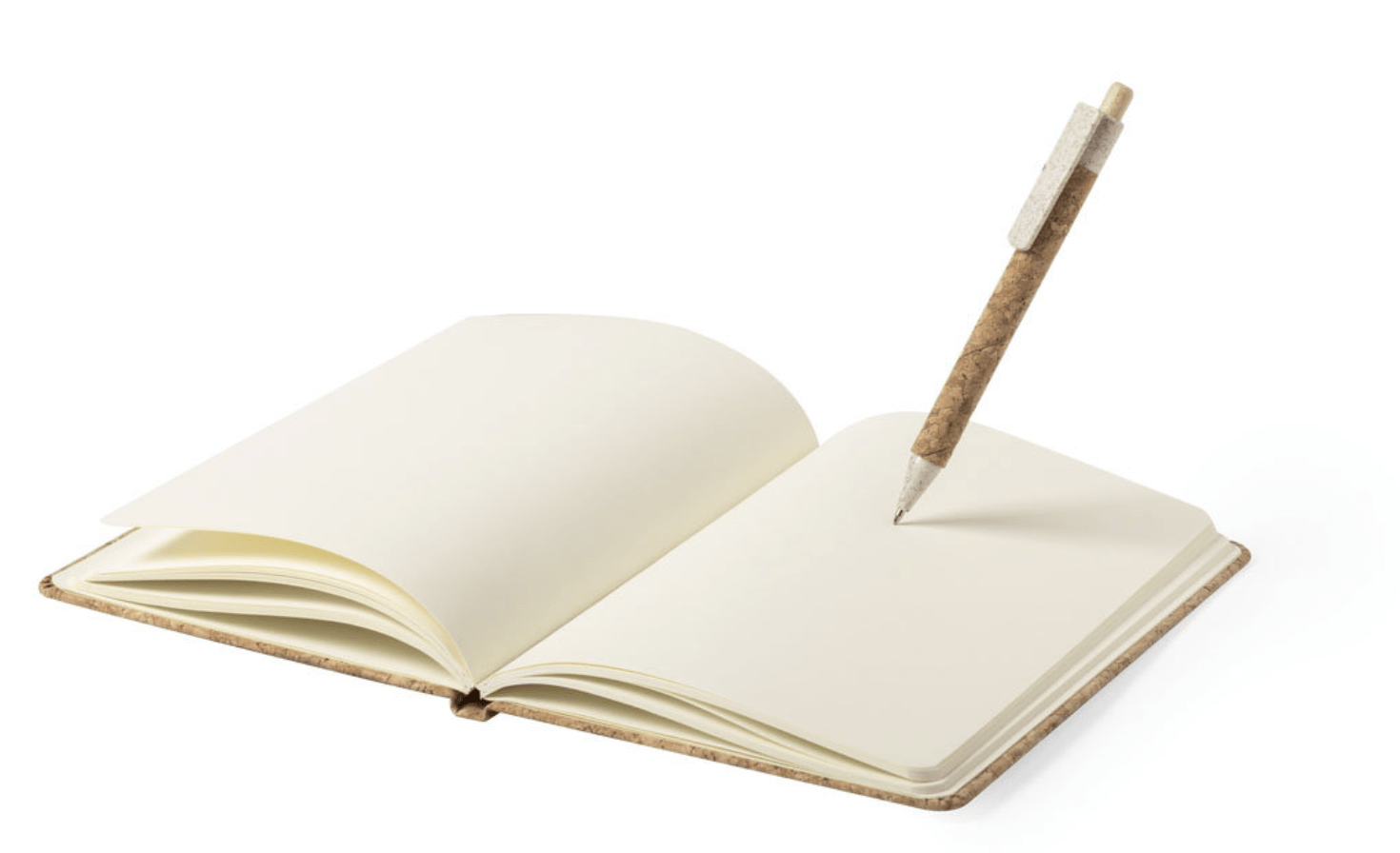 Set blocco notes e penna in sughero - immagine 3