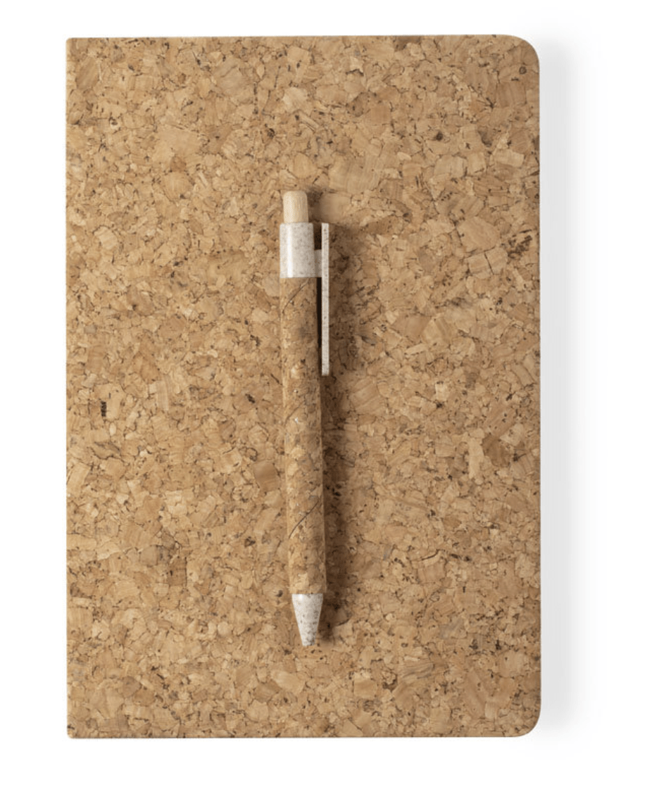 Set blocco notes e penna in sughero - immagine 4