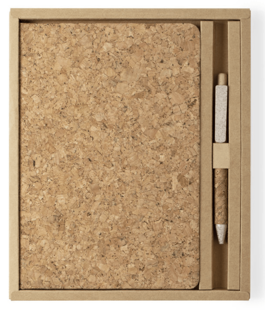 Set blocco notes e penna in sughero - immagine 5