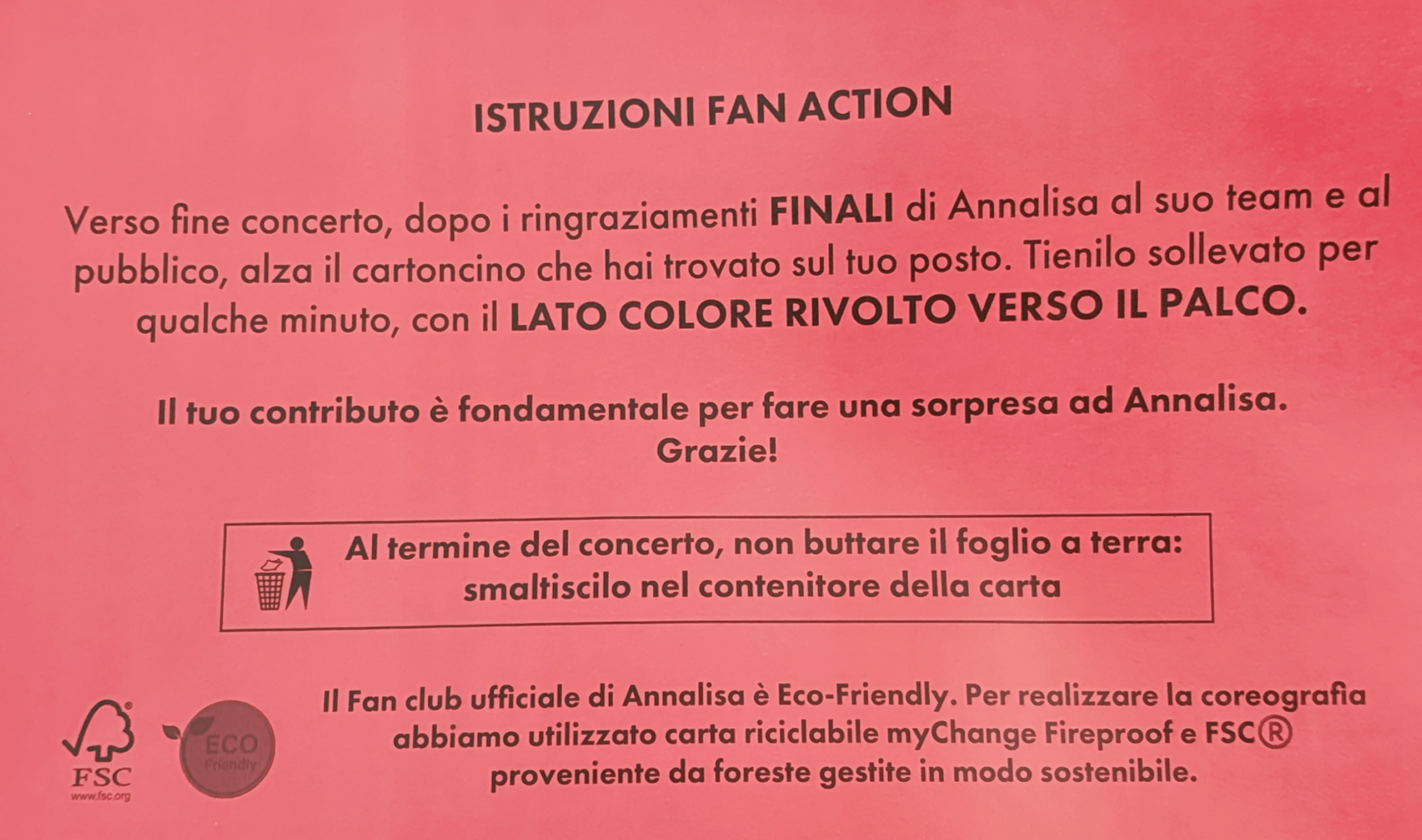 Cartoncini per Coreografie Ecosostenibili e Ignifughi Personalizzabili per Eventi e Stadi - CERTIFICATO