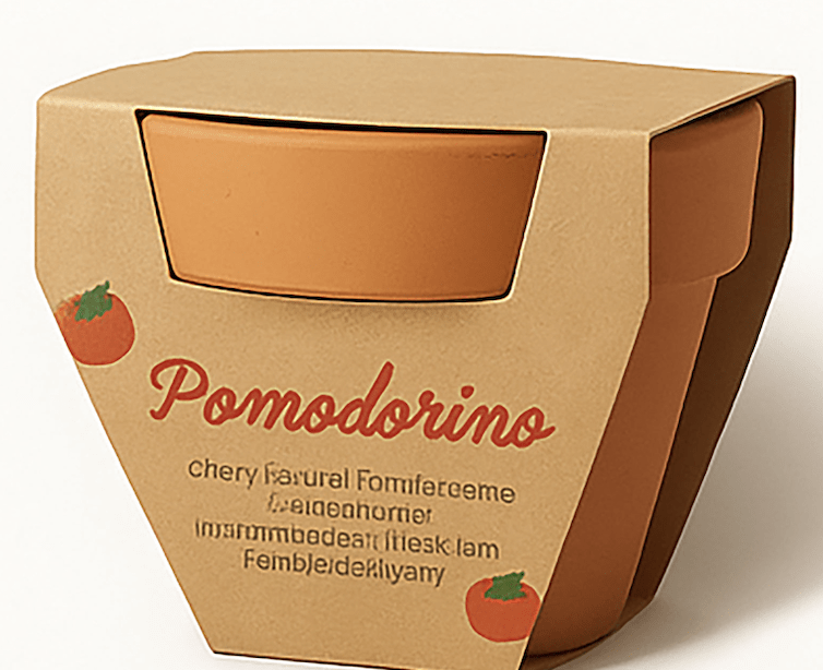 Vasetto in terracotta naturale con semi bio - immagine 2