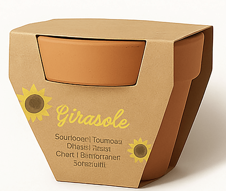 Vasetto in terracotta naturale con semi bio - immagine 3
