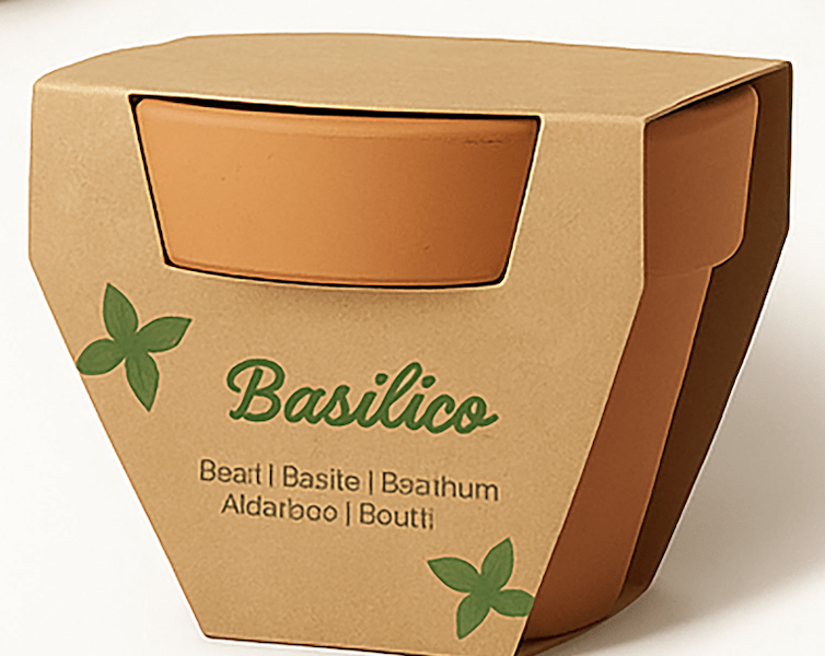 Vasetto in terracotta naturale con semi bio - immagine 4
