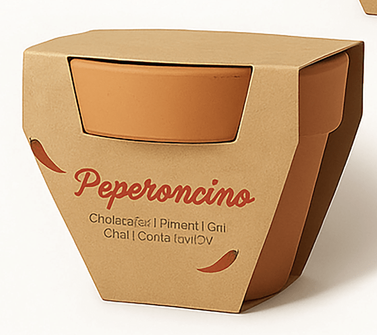 Vasetto in terracotta naturale con semi bio - immagine 5