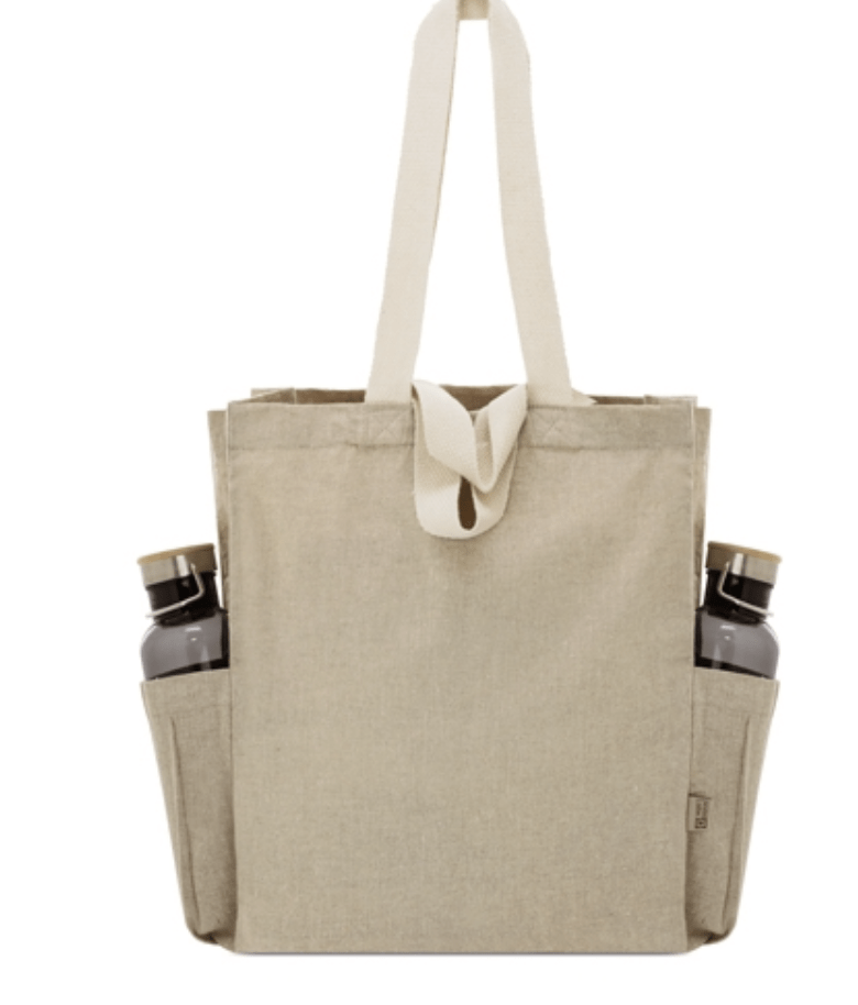 Borsa double in cotone riciclato - immagine 4