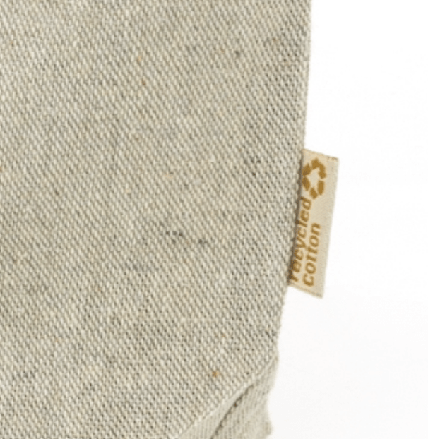Borsa in cotone canvas riciclato manici in ecopelle - immagine 3