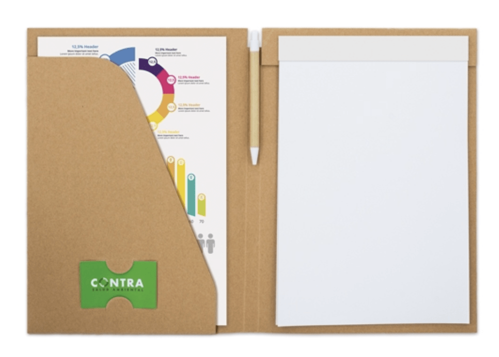 Cartella leggera ed ecologica realizzata in cartone rigido riciclato A4 - immagine 2