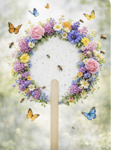 Ventaglio Ecologico Piantabile – Carta Con Semi Di Fiori Melliferi Per Api E Biodiversità