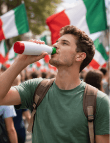 Borraccia ITALIA Termica 500ml – Gadget Ecologico Per Eventi E Manifestazioni Con Stile Italiano