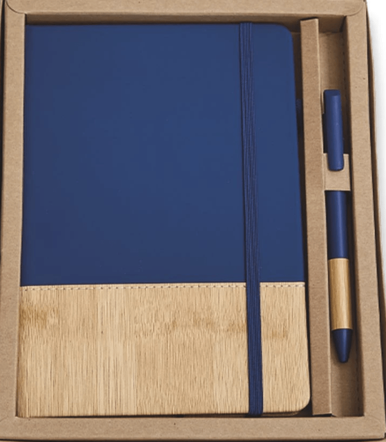 Block notes con penna ecosotenibile in scatola kraft - immagine 5